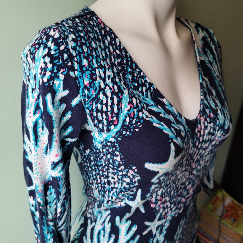 LILLY PULITZER Coral Dress Good Reef Beautiful!